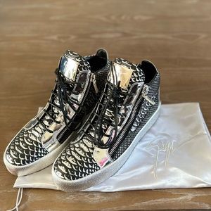 Giuseppe Zanotti Kriss Leather Mid-Top Sneakers